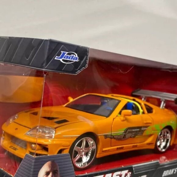 Jada Fast & Furious Brian's Toyota Supra Orange 1:24 Die-cast Model Car NIP - Picture 9 of 16